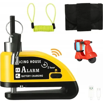 Zámek na kolo ZÁMEK NA KOLO S ALARMEM NA KOLO SKÚTR ŽLUTÝ