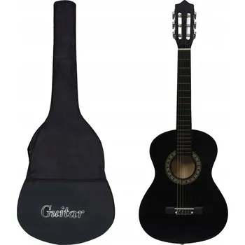 Kytara Kytara klasická 1/2 černá s pouzdrem 87,5 x 32,5 x 7,7 cm