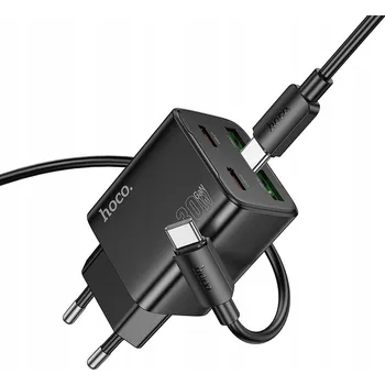 HOCO síťová nabíječka USB A + typ C + kabel Type C to Lightning PD QC3.0 3A 20W N52 černá