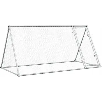 Klec pro kuřata 200 x 105 x 91 cm, ocel, stříbrná
