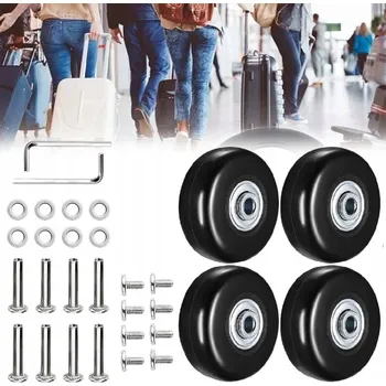 SADA KOLEČEK PRO KUFR, NÁHRADNÍ DÍLY PRO OPRAVU ZAVAZADEL, KUFRŮ, TAŠEK 4 KS