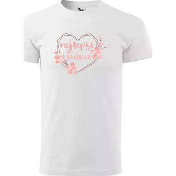 Sablio Tričko s potiskem pro maminku Nejlepší máma - bílé 5XL