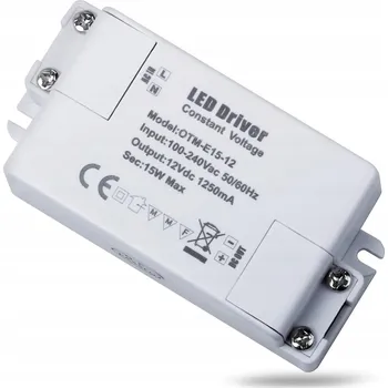 Transformátor LED transformátor 12 V 1,25 A Bez blikání, Bez hluku, Měnič
