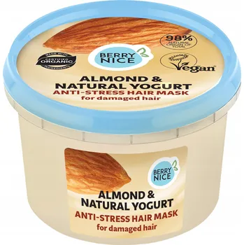 Vlasová regenerace BERRY NICE Vlasová maska Anti-Stres MANDLE JOGURT 250 ml