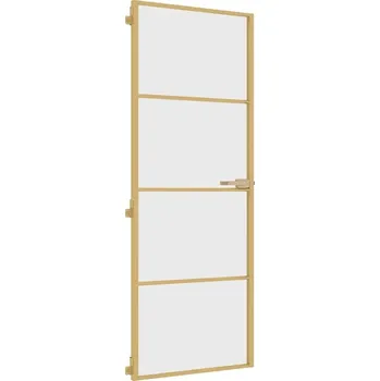 Interiérové dveře Zlaté interiérové dveře z tvrzeného skla 76 x 201,5 cm