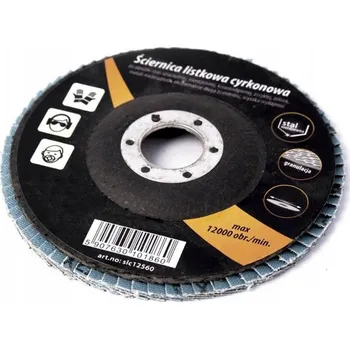 Brusný kotouč LAMELOVÝ KOTOUČ 125 mm, ZIRKON, NA NEREZ (INOX), ZRNO #60 - VYSOKÁ KVALITA