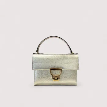 Kabelka ARLETTIS MINI KOŽENÁ KABELKA COCCINELLE PALE GOLD SS26