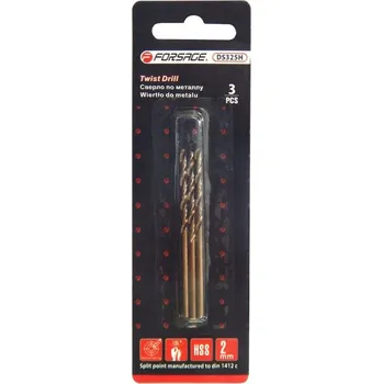 Vrták Vrtáky do kovu 2 mm HSS+Co 3 ks kobaltové