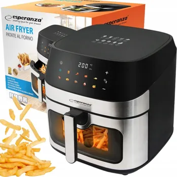 fritéza VELKÁ HORKOVZDUŠNÁ FRITÉZA AIR FRYER 8L 1600W S 8 AUTOMATICKÝMI PROGRAMY