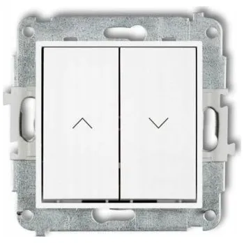 vypínač KARLIK MINI Spínač žaluzií bílý matný 25MWP-88