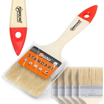 Malířský štětec 5x PLOCHÝ ŠTĚTEC Malířský 63 mm UNIVERZÁLNÍ Pro Malování Barev Laků Z1-P