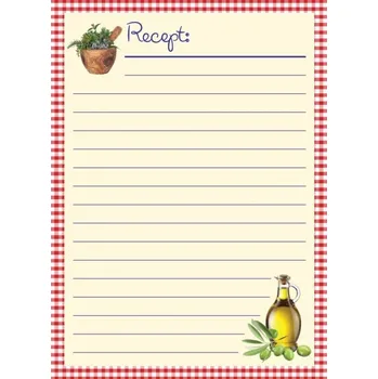 Rostlinný olej Alvarak Volné listy na recepty děrované A5 - Olivový olej (20 ks)