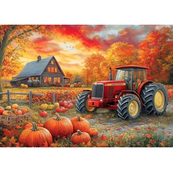 3D puzzle XXL Puzzle Podzimní farma 1000 dílků pro dospělé milovníky skládání