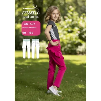 Dětský overall Dětský střih v el. formátu, Kalhoty, Fantasy - 134/140 - 146/152 (A0) profi tisk