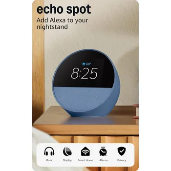 Amazon Echo Spot (r. 2024), Smart alarm clock - modrá