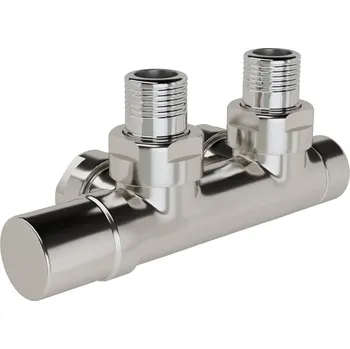 Zehnder Armatura Zehnder rohová 1/2", s ruční regulační hlavicí vlevo, Set Q, nerezová ocel, Z-839140 Z-839140