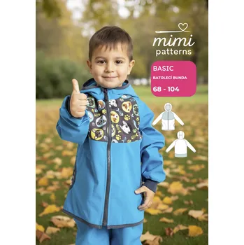 Kojenecký body Batolecí střih v el. formátu, Bunda, Basic - 68/74 - 80/86 (A1) profi tisk