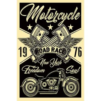 Plechová cedule Cedule Motorcycle New York