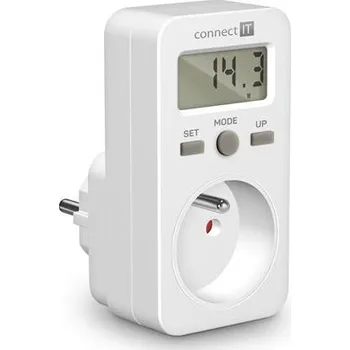 CONNECT IT PowerMeter měřič spotřeby el. energie, display, dětská pojistka CES-2010-WH