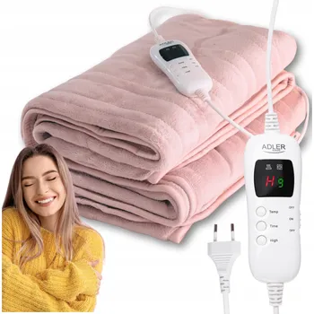 ELEKTRICKÁ DEKA ZAHŘÍVACÍ polar fleece vyhřívací podložka 160x180cm Časovač Ovladač LCD