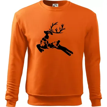 Pánská mikina Laň z listů - Mikina Essential pánská - XL ( Oranžová )