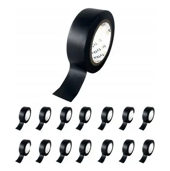 Izolační páska Izolační páska silná černá sada PVC/PVC, 18 mm x 20 m, 15 5 kusů