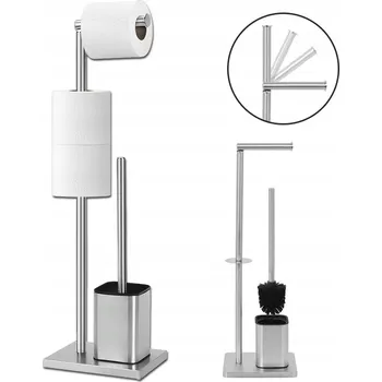 Stojan na toaletní papír a WC štětku v loft stylu se štětkou na WC