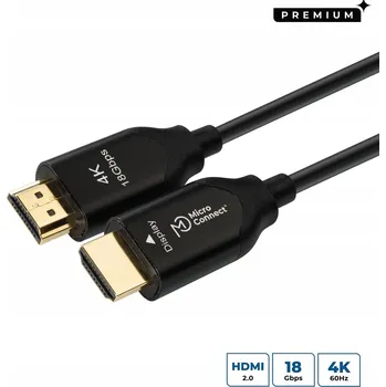 Video kabel Microconnect HDM191950V2.0OP HDMI kabel 50 m, HDMI Typ A (Standardní), černý