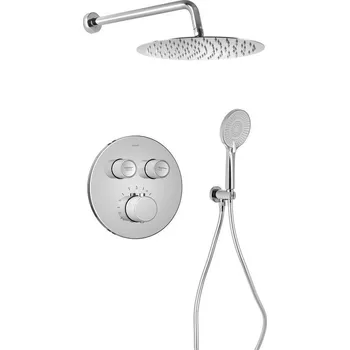 Vodovodní baterie Sapho SMART SELECT podomítkový sprchový set s termostatickou baterií, 2 výstupy, vyústění, chrom RP032-01