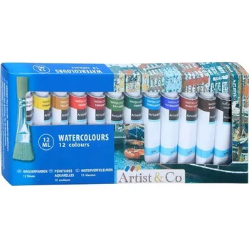 Vodová barva Akvarelové barvy Artist&Co 12 ks x 12 ml
