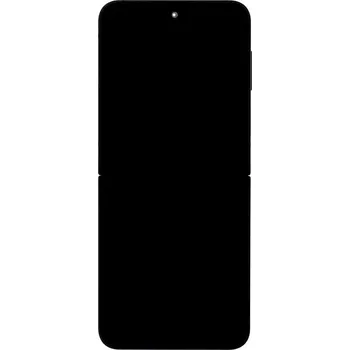 Náhradní díl pro mobilní telefon LCD display + dotyková deska + přední kryt pro Samsung Galaxy Z Flip 7 5G, black (Service Pack) + DOPRAVA ZDARMA