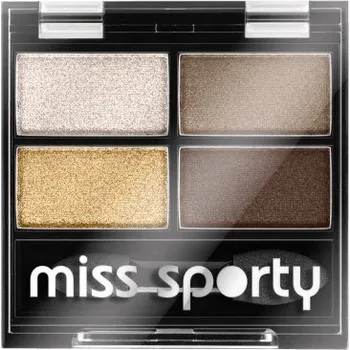 Oční stíny Miss Sporty Studio Colour Quattro Eye Shadow 413 100% golden oční stíny 5 ml vícebarevné