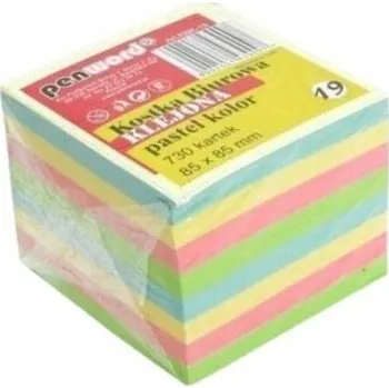 Vrták Lepící bloček Penword 85x85 mm, pastelové barvy, 730 listů