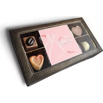 Bonboniéra Sablio Pralinky Blahopřejeme novomanželům - 10 ks pralinek