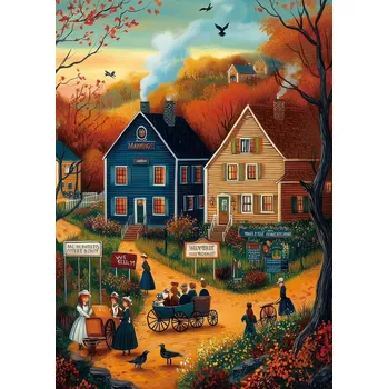 3D puzzle Puzzle Malovaná ulice – velké puzzle pro dospělé plné barev a pohody