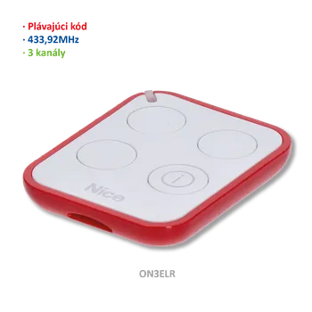 Dálkový ovladač vrat Vysílač 3kanálový obousměrný, 433MHz, plovoucí kód
