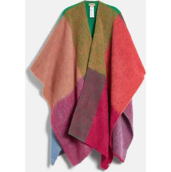 Dámský svetr PONČO WOOLRICH MACRO BUFFALO CAPE WOODROSE BUFFALO