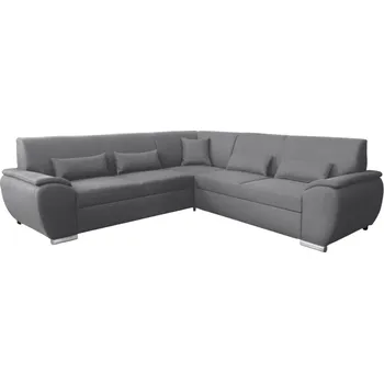 Sedací souprava Sedací souprava, světle šedá látka, levá, AMILA ROH