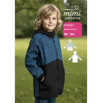 Dětský střih v el. formátu, Bunda, Street - 152/158 - 158/164 (A4) domácí tisk
