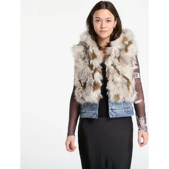 Dámská vesta Vesta Desigual Bunny Fur Vest Brown XS