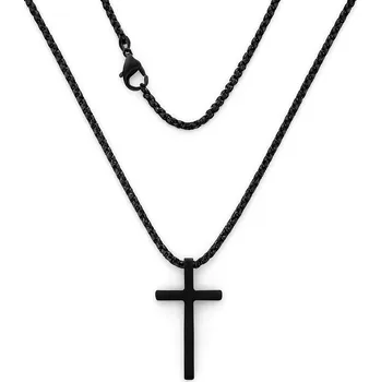 Přívěsek Ocelový přívěsek - kříž - S řetízkem 60 cm