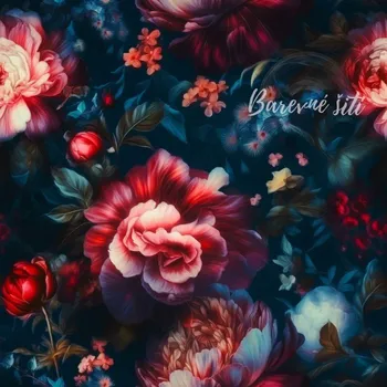 Úplet Večerní květy (E) (Top kvalitní úplet Bella digitisk)