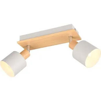 Bodové svítidlo TRIO 862700276 SHANTI stropní bodové svítidlo/spot 2xE14 dřevo, světle šedá