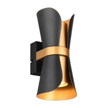 Bodové svítidlo TRIO 218600280 COAT nástěnné svítidlo 2xGU10 černá, zlatá