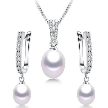 Souprava šperků Stříbrná souprava perly bílé Tamarila