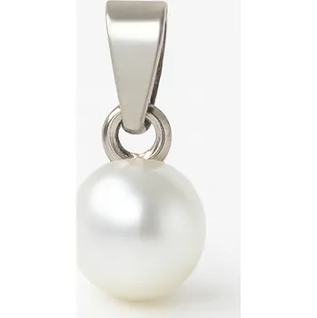 Přívěsek Stříbrný přívěsek s plochou perlou 6 mm Anitte