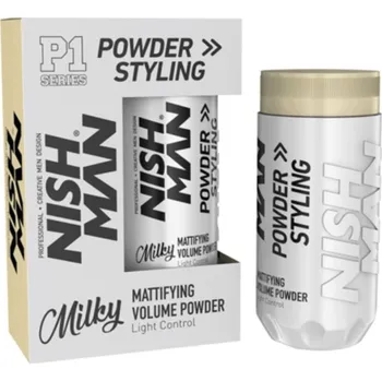 Pudr Nishman P1 MILKY Mattifying Volume Powder - objemový pudr s mléčnou vůní, 20 g