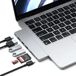 HUB / přepojka SATECHI Pro Slim pro Apple MacBook - USB-C - stříbrný