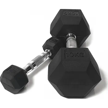 Sada jednoručních činek HEXA; ATX LINE plastic + chrom 1 - 10 kg (10 párů, stoupání po 1 kg) - doprava zdarma