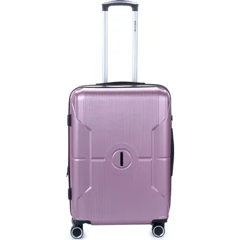 Střední cestovní kufr Worldline 635A růžová světle